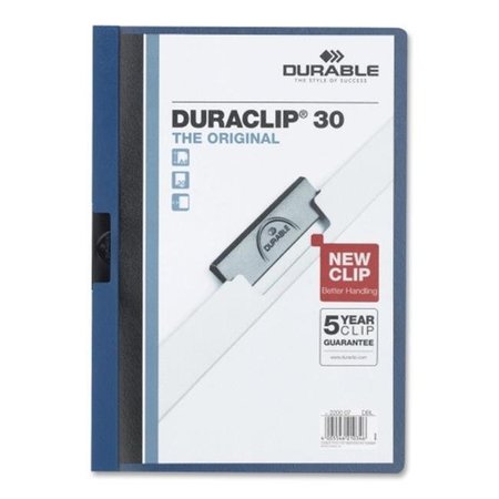 DURABLE OFFICE PRODUCTS Durable Office Products DBL220307 DuraClip Report Cover  30 Sheet Capacity  11 in. x 8.5 in.  DK Blue 220307